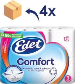 Edet Comfort Toiletpapier - 3-laags - 24 Rollen -Reinigingsproducten Winkel 1077x1200