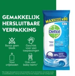 Dettol - Power & Fresh - Schoonmaakdoekjes - Oceaanfris - 4 X 80 Doekjes -Reinigingsproducten Winkel 1196x1200