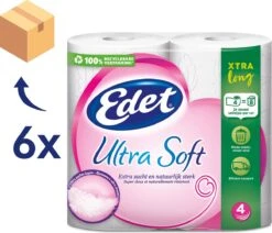 Edet Ultra Soft Xtra Long 4-laags Toiletpapier - 24 = 48 Rollen -Reinigingsproducten Winkel 1200x1029 3