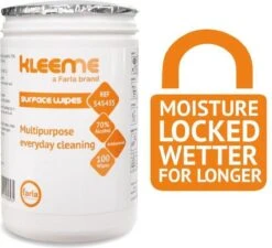 Schoonmaakdoekjes - Ontsmettingsdoekjes - Desinfectiedoekjes - Desinfectie Doekjes - KleenMe - Alcohol Doekjes - Alcoholdoekjes - Allesreiniger Zachte Antibacteriële Alcohol Wipes- 100 Doekjes - Met Dispenser - 70% Alcohol - 185 X 110mm -Reinigingsproducten Winkel 1200x1092