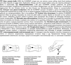 Scanpart Kookplaat Schraper - Schraapijzer - Radeermes - Voor Alle Glazen Kookplaten - Zoals Keramische Inductie En Halogeen Kookplaten - Kunststof - Vervangbaar Mesje - Krasvrij -Reinigingsproducten Winkel 1200x1097