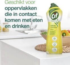 Cif CleanBoost Cream Citroen Schuurmiddel - 8 X 750 Ml - Voordeelverpakking -Reinigingsproducten Winkel 1200x1118