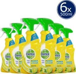 Dettol - Power & Fresh - Allesreinger Spray - Citrus - 6 X 500 Ml