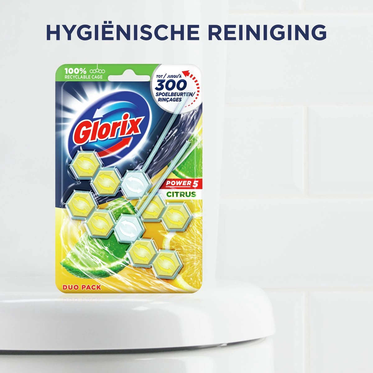 Glorix Power 5 Toiletblokken - Citroen - 7 X 2 Stuks - Voordeelverpakking 17 Glorix Power 5 Toiletblokken - Citroen - 7 X 2 Stuks - Voordeelverpakking - Afbeelding 15