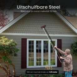 Merkloos Telescoopsteel Ramenwassen 4,6M - Met Borstel & Waterdoorvoer - Voor Ramen - Watertoevoer - Borstel -Reinigingsproducten Winkel 1200x1200 580