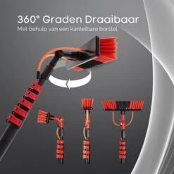 Merkloos Telescoopsteel Ramenwassen 4,6M - Met Borstel & Waterdoorvoer - Voor Ramen - Watertoevoer - Borstel -Reinigingsproducten Winkel 1200x1200 583