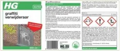 HG Graffitiverwijderaar - 600ml - Krachtig En Veilig - Biologisch Afbreekbaar -Reinigingsproducten Winkel 1200x513
