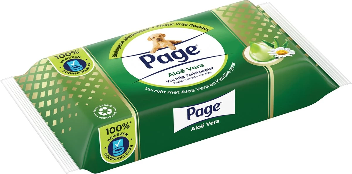 Page Vochtig Toiletpapier - 12 X 38 Stuks - Aloë Vera Vochtig Wc Papier - Voordeelverpakking 10 Page Vochtig Toiletpapier - 12 X 38 Stuks - Aloë Vera Vochtig Wc Papier - Voordeelverpakking - Afbeelding 8