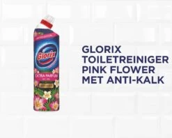 Glorix WC Powergel Toiletreiniger Pink Flower - 6 X 750 Ml - Voordeelverpakking -Reinigingsproducten Winkel 1200x961