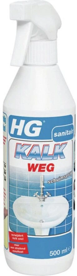 HG Kalkweg Schuimspray - 500ml - 100% Glans - Verwijdert En Voorkomt Kalk - Biologisch Afbreekbaar -Reinigingsproducten Winkel 337x1200