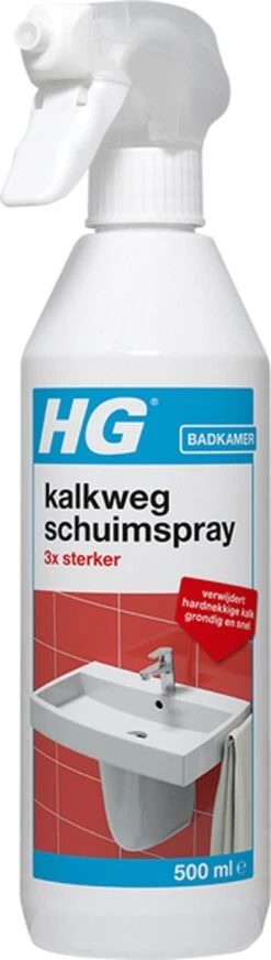 HG Kalkweg Schuimspray 3x Sterker - 500ml - Verwijdert Extreme Kalkresten - 100% Opgelost, 100% Resultaat -Reinigingsproducten Winkel 340x1200