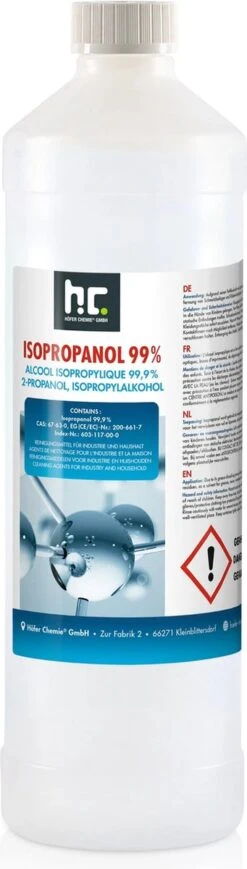 Isopropyl Alcohol - Isopropanol - IPA - Isopropyl - 99,9% Zuiver - 1000ml - Inclusief Trechter 11 Isopropyl Alcohol - Isopropanol - IPA - Isopropyl - 99,9% Zuiver - 1000ml - Inclusief Trechter -Reinigingsproducten Winkel 341x1200