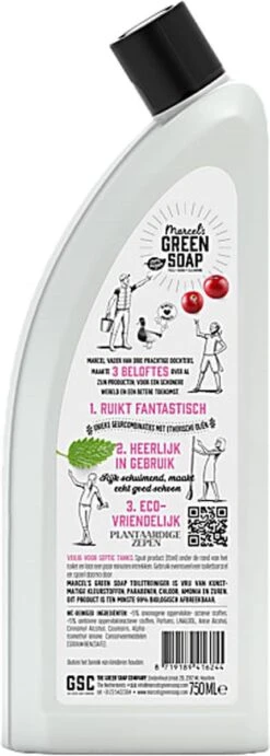 Marcel's Green Soap Toiletreiniger Patchouli & Cranberry - 750 Ml -Reinigingsproducten Winkel 429x1200 1