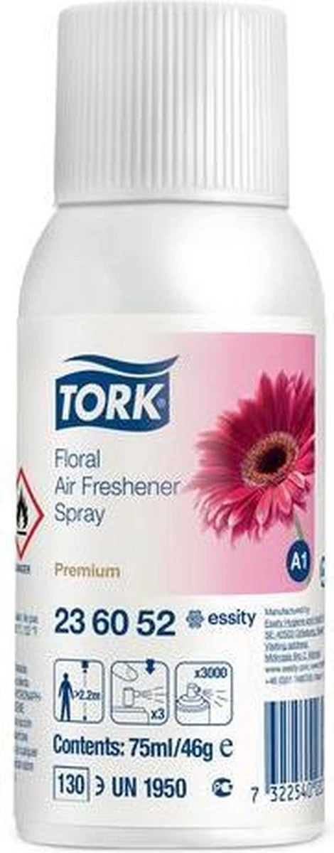 Tork Navulling Voor Luchtverfrisser Bloemen Systeem A1 Flacon Van 75 Ml 5 Tork Navulling Voor Luchtverfrisser Bloemen Systeem A1 Flacon Van 75 Ml - Afbeelding 3