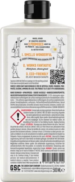 Marcel's Green Soap Afwasmiddel Sinaasappel & Jasmijn - 6 X 500 Ml -Reinigingsproducten Winkel 493x1200 1