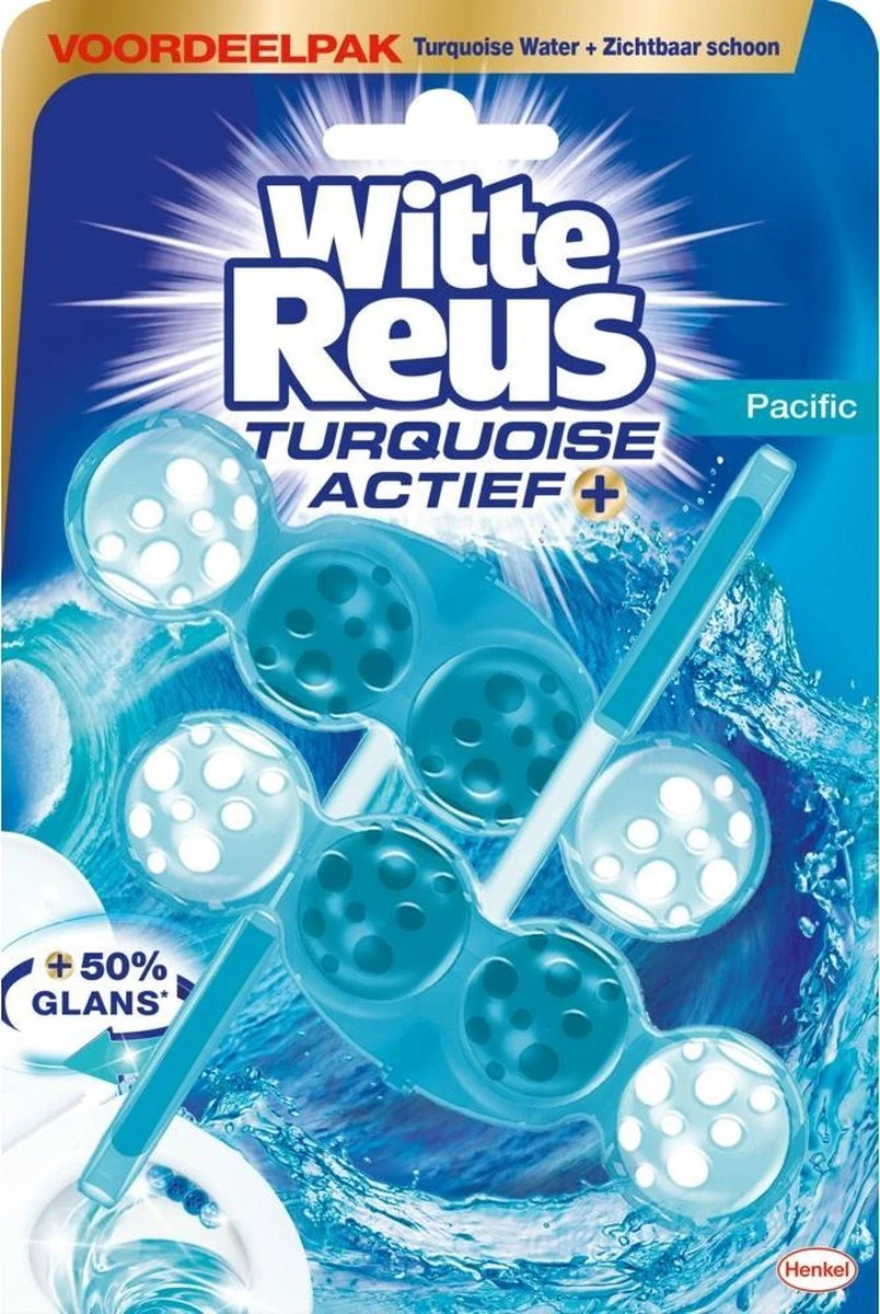 Witte Reus Turquoise Actief Toiletblok WC Blokjes Voordeelverpakking - 20 Stuks 4 Witte Reus Turquoise Actief Toiletblok WC Blokjes Voordeelverpakking - 20 Stuks - Afbeelding 2