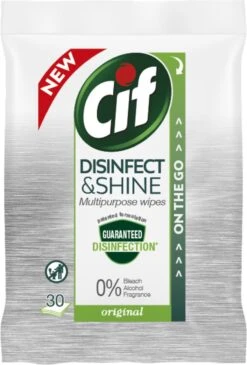 Cif Disinfect & Shine Wipes Original Desinfectie Schoonmaakdoekjes - 12 X 30 Doekjes - Voordeelverpakking -Reinigingsproducten Winkel 811x1200