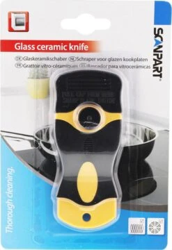 Scanpart Kookplaat Schraper - Schraapijzer - Radeermes - Voor Alle Glazen Kookplaten - Zoals Keramische Inductie En Halogeen Kookplaten - Kunststof - Vervangbaar Mesje - Krasvrij -Reinigingsproducten Winkel 824x1200