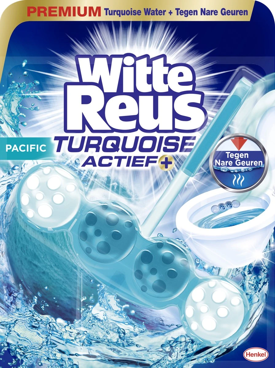Witte Reus Turquoise Actief Toiletblok - Pacific - WC Blokjes Voordeelverpakking - 10 Stuks 4 Witte Reus Turquoise Actief Toiletblok - Pacific - WC Blokjes Voordeelverpakking - 10 Stuks - Afbeelding 2
